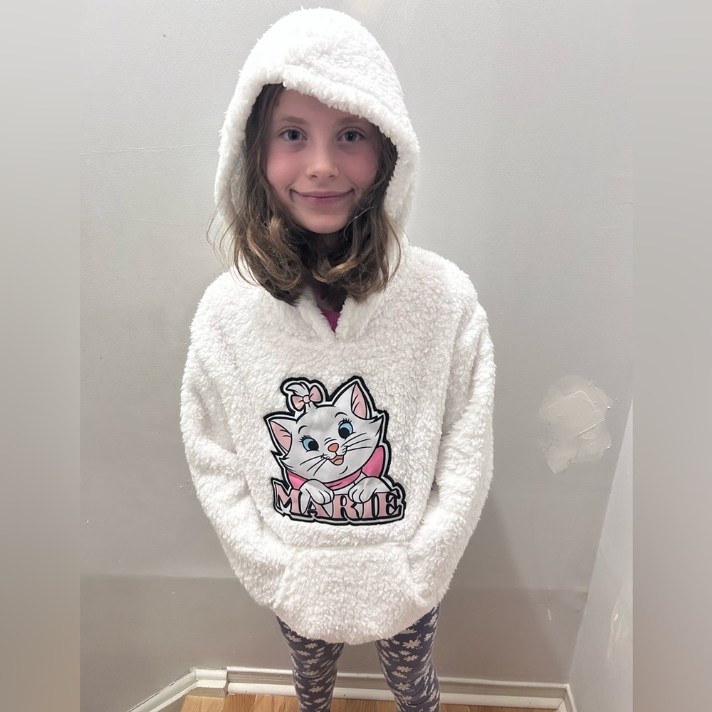 New! Girl’s Marie Twill Embroidered Sherpa Hoodie